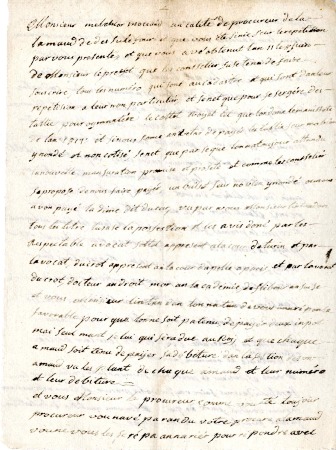 Courrier à Mr le procureur au sujet de payement de la Dime – 1817