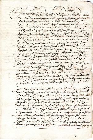 Reconnaissance de dette signé abbé RANNOZ -1662
