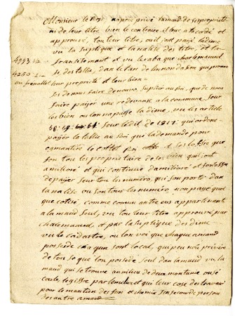 Compte rendu au sujet des impots dû au Roy