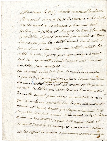 Compte rendu au sujet des mape et du cadastre pour certains hameaux