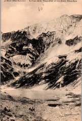 Photo vue sur le lac de la Vogealle et les Dents Blanches