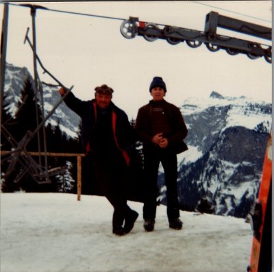RICHARD Jean-Pierre et MOCCAND JACQUET Ludovic au sommet du télésiège des Vagnys