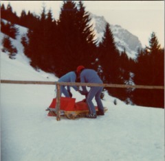 Préparation du traîneau aux Vagnys