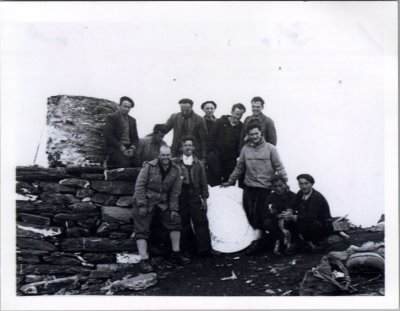 Photo au sommet du Buet en 1954