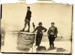 Photo de la première ascension du Buet à ski