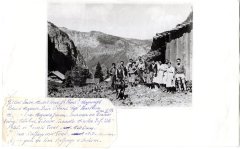 Photo du dernier emmontagnage aux Fonds en 1960