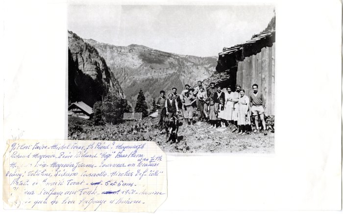 Photo du dernier emmontagnage aux Fonds en 1960