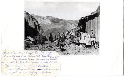 Photo du dernier emmontagnage aux Fonds en 1960