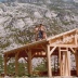 Photos de la construction du chalet de la Vogealle 1981