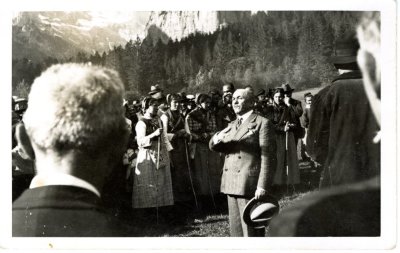 Inauguration de la route du plan du lac (Fer-à-Cheval), novembre 1930